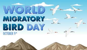 World Migratory Bird Day Banner Template vector