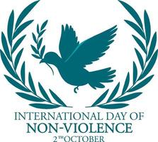 International Day of Non Violence Poster vector