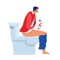 boy sitting on a western-style pot in the bathroom
