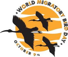 plantilla de banner del día mundial de las aves migratorias vector