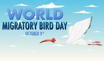 World Migratory Bird Day Banner Template vector