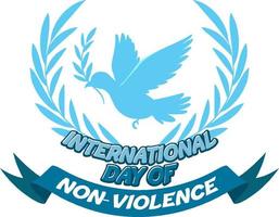 International day of non violence poster vector