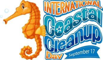 International Coastal Cleanup Day Poster vector