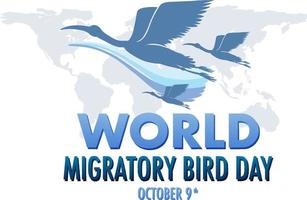 World Migratory Bird Day Banner Template vector