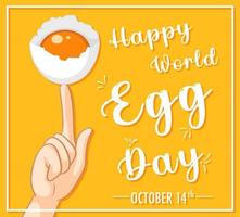 World Egg Day October 14 Banner Design vector