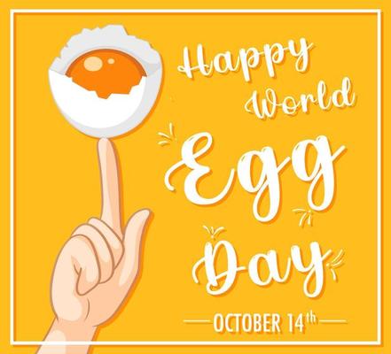 World Egg Day October 14 Banner Design