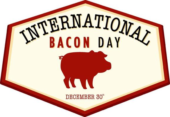 International bacon day logo banner