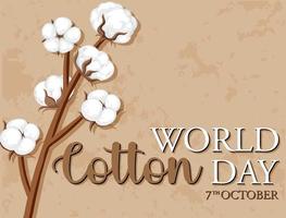 World Cotton Day Banner Template vector