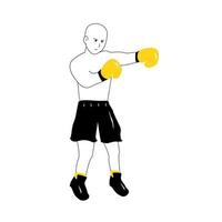 Ilustración de vector de deporte de boxeo