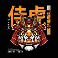 Vector tiger knight character logo,