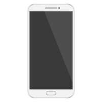 New realistic black mobile smart phone modern style isolated on white background. png