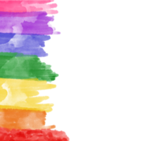 regnbågsflagga akvarell bakgrund. lycklig pride månad. LGbtq-symbol. png