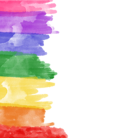 fondo de acuarela de la bandera del arco iris. feliz mes del orgullo. símbolo lgbtq. png