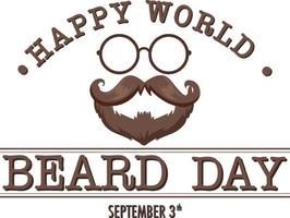 World Beard Day September 3 Banner vector