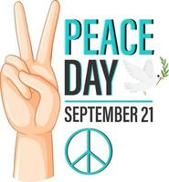 International day of peace banner design vector