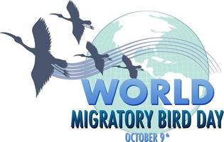 plantilla de banner del día mundial de las aves migratorias vector