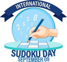 diseño de banner del día internacional del sudoku