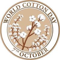 World Cotton Day Banner Template vector