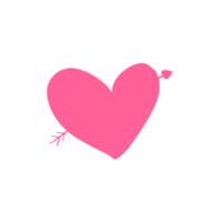 Pink Arrow Heart png