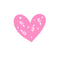 coeur rose fleuri png