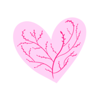 cuore rosa fiore png