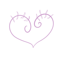 joli coeur violet png