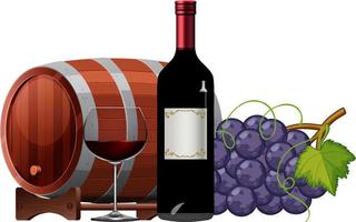 Grape wine product vector