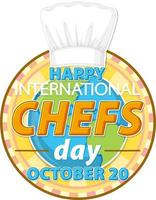 Interntional chef day banner template vector