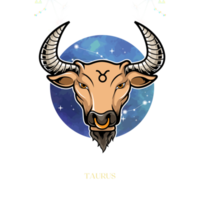 illustrazione minimalista di tauras della stella dello zodiaco png