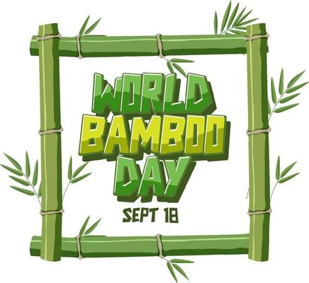 World bamboo day logo banner