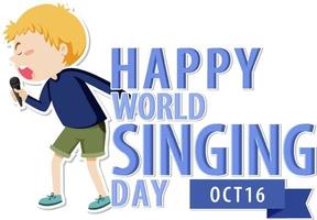 World Singing Day Banner vector