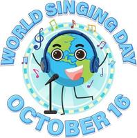 World Singing Day Banner vector