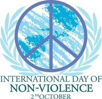 International Day of Non Violence Poster vector