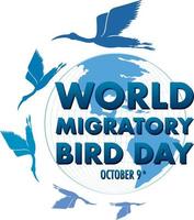 World Migratory Bird Day Banner Template vector