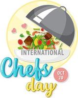 Interntional chef day banner template vector