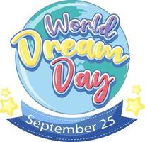 World Dream Day Banner Design vector