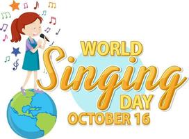 World Singing Day Banner vector