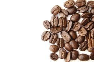 Coffee beans on white photo