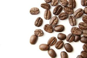 Coffee beans on white photo