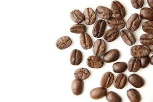 Coffee beans on white photo