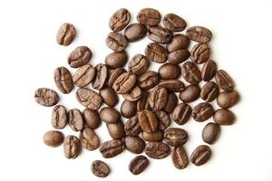 Coffee beans on white photo