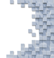 Imagen de renderizado 3d de cubo blanco en la pared png