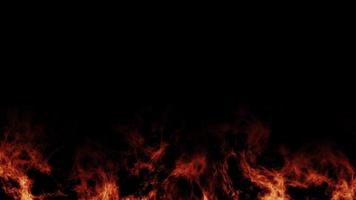 Feuerrahmen-Schleifeneffekt, brennender Hintergrund mit Feuer, abstrakter Hintergrund nahtlose Schleife Feuer brennen Flammenenergie. 4k video