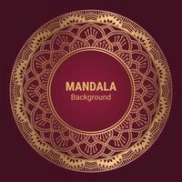 Luxury mandala vector with golden style background