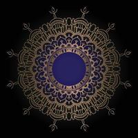 ornamental árabe islámico de lujo en diseño de mandala de color dorado vector