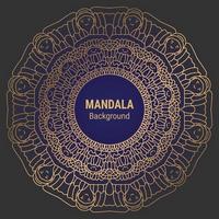 Luxury mandala vector with golden style background