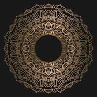 Luxury ornamental mandala design in golden color arabesque pattern background vector