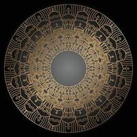 Luxury ornamental mandala design in golden color arabesque pattern background vector