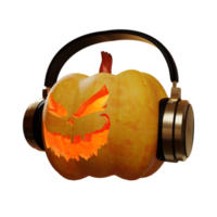 elemento de diseño de halloween de música de calabaza png