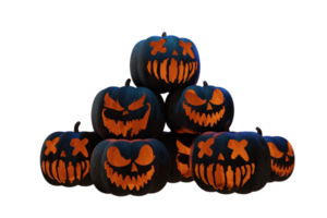 composition de citrouilles sombres élément de design halloween png